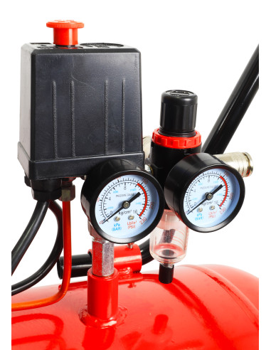Compresor de Aire Silencioso 200L - 3,5 Hp - 2 Salidas - 09346 - Mader