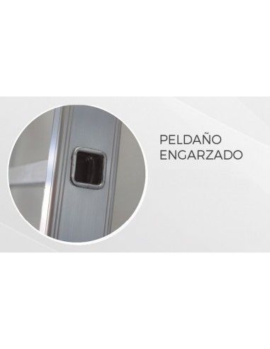 Escalera Aluminio 3x15 - 4+4+4 M - 80x25mm