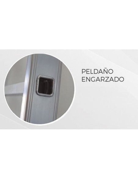 Escalera Aluminio 3x15 - 4+4+4 M - 80x25mm