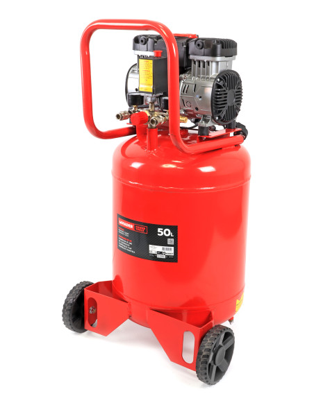 Compresor de Aire Silencioso Vertical 50L - 2 Hp - 09340 - Mader