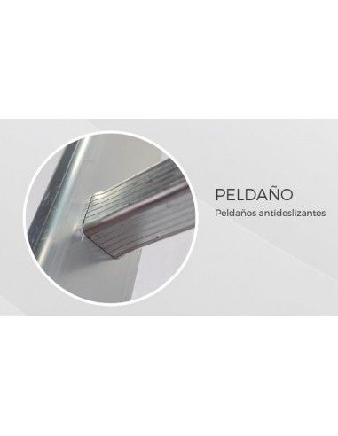 Escalera Aluminio 3x15 - 4+4+4 M - 80x25mm