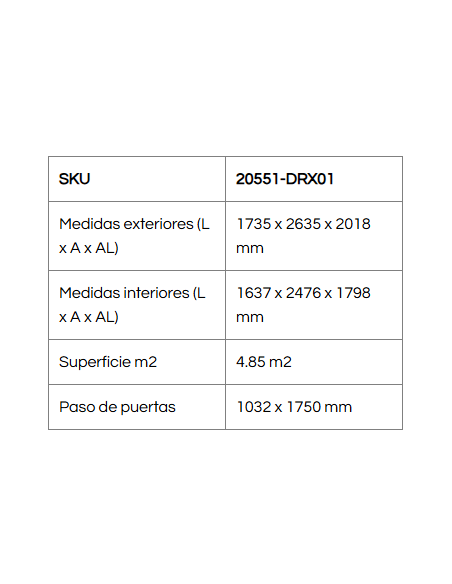 Caseta Metálica Top Shed Pent Roof Antracita 173x263x201 cm - Duramax