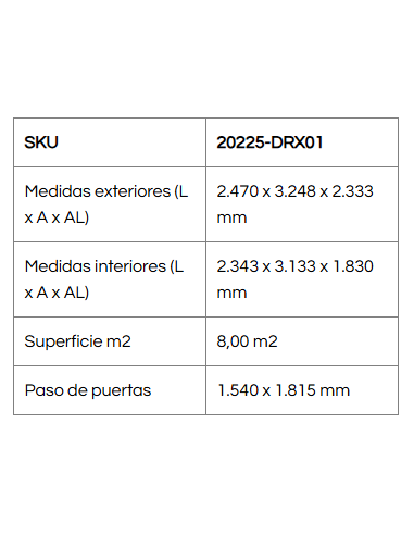 Caseta PVC Woodbridge Plus II 247x324x233 cm - Duramax