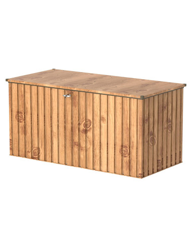 Baúl Arcón Metálico 1450 L Imitación Madera - 95x195x94 cm - Duramax