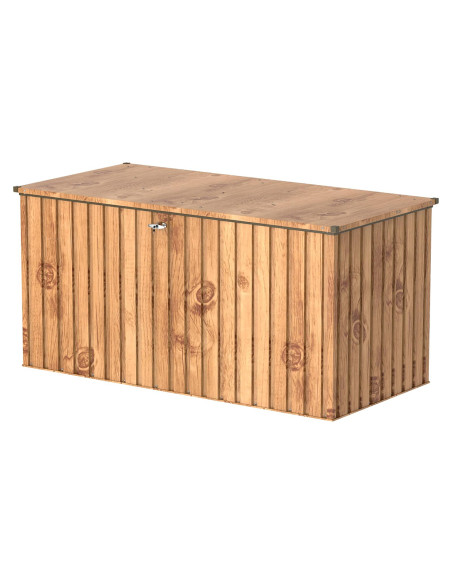 Baúl Arcón Metálico 1450 L Imitación Madera - 95x195x94 cm - Duramax