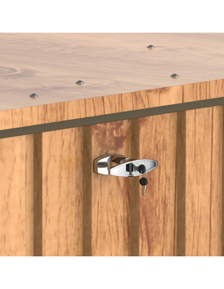 Baúl Arcón Metálico 1450 L Imitación Madera - 95x195x94 cm - Duramax