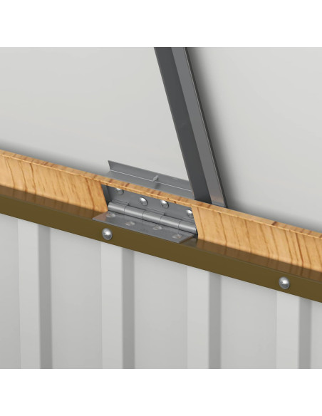 Baúl Arcón Metálico 1450 L Imitación Madera - 95x195x94 cm - Duramax