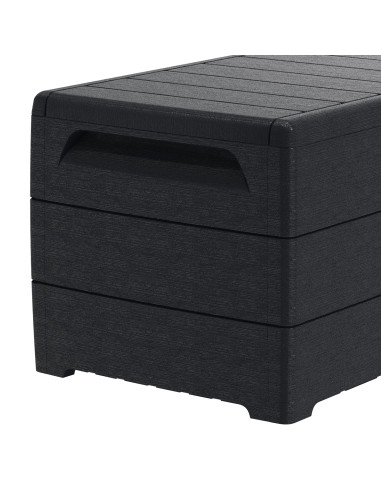 Baúl Arcón PVC 416 L Gris Oscuro - 70x129x62 cm - Duramax