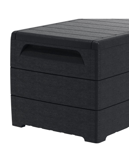 Baúl Arcón PVC 416 L Gris Oscuro - 70x129x62 cm - Duramax