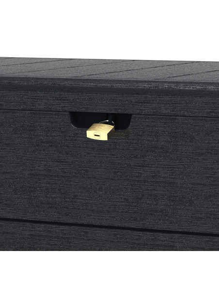 Baúl Arcón PVC 416 L Gris Oscuro - 70x129x62 cm - Duramax