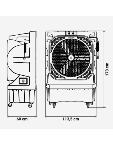 Climatizador 150L Modo Frío y Evaporación - TULUM PLUS 90150