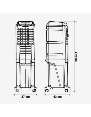 Climatizador 40L Modo Frío y Evaporación - IZAMAL 8040W