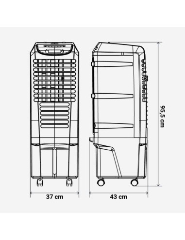 Climatizador 25L Modo Frío y Evaporación - IZAMAL 8025W