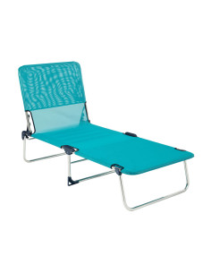 Tumbona de playa cama multiposición fibreline azul