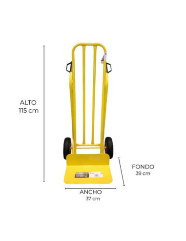 Carretilla Almacén Alta Rueda Neumática 350 Kg