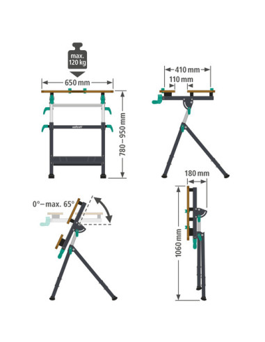 Banco de trabajo Wolfcraft MASTER 650 ERGO | ACS Brico