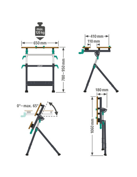 Banco de trabajo Wolfcraft MASTER 650 ERGO | ACS Brico