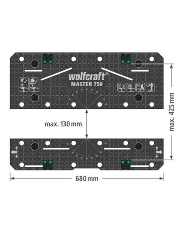 Banco de trabajo Wolfcraft MASTER 750 ERGO | ACS Brico
