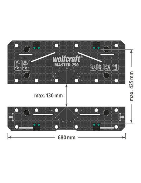 Banco de trabajo Wolfcraft MASTER 750 ERGO | ACS Brico