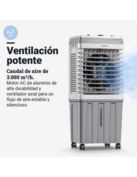 Climatizador modo evaporativo 35L 3 velocidades