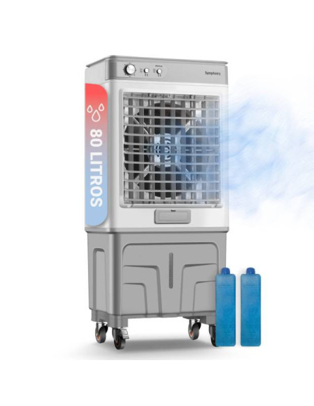 Climatizador modo evaporativo 80L temporizador y swing
