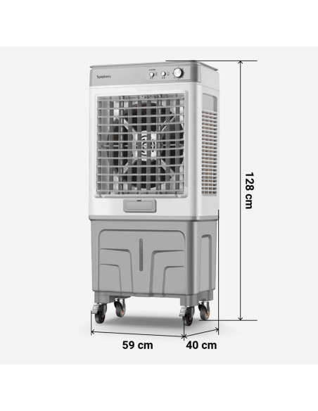 Climatizador modo evaporativo 80L temporizador y swing