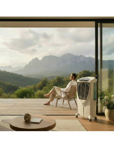Climatizador modo evaporativo 80L temporizador y mando a distancia