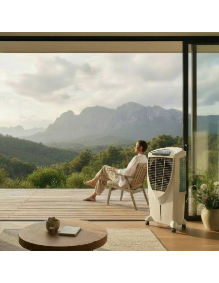 Climatizador modo evaporativo 80L temporizador y mando a distancia