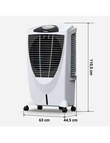 Climatizador modo evaporativo 80L temporizador y mando a distancia