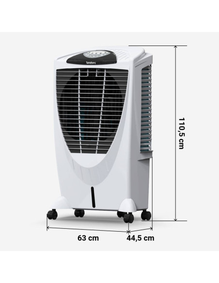 Climatizador modo evaporativo 80L temporizador y mando a distancia
