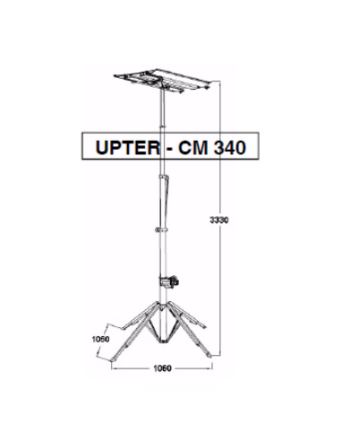 Elevador Telescópico Eléctrico 3300 mm 130 kg Aire Acondicionado CM340