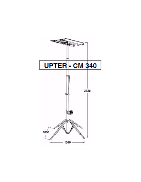 Elevador Telescópico Eléctrico 3300 mm 130 kg Aire Acondicionado CM340