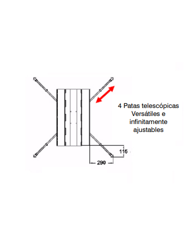 Elevador Telescópico Eléctrico 3300 mm 130 kg Aire Acondicionado CM340