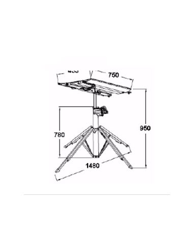 Elevador Telescópico Eléctrico 3300 mm 130 kg Aire Acondicionado CM340