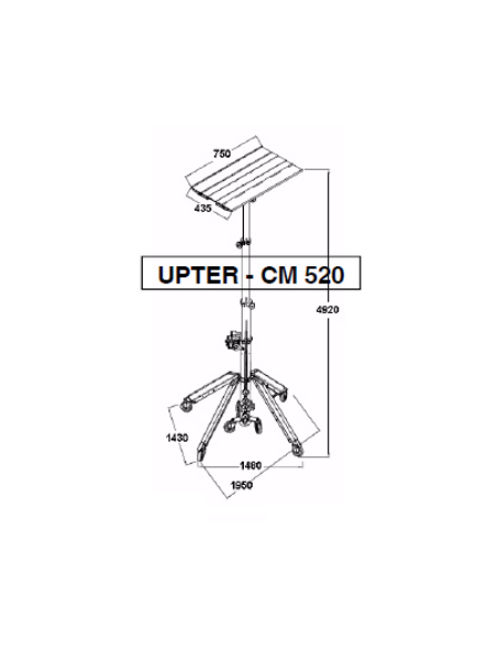 Elevador Telescópico Eléctrico 4900 mm 140 kg Aire Acondicionado CM520