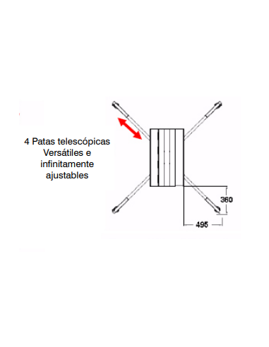 Elevador Telescópico Eléctrico 4900 mm 140 kg Aire Acondicionado CM520