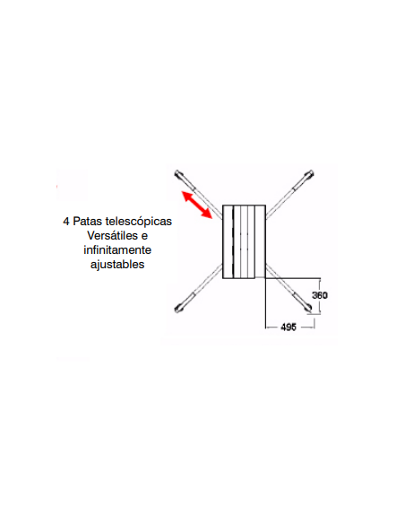 Elevador Telescópico Eléctrico 4900 mm 140 kg Aire Acondicionado CM520