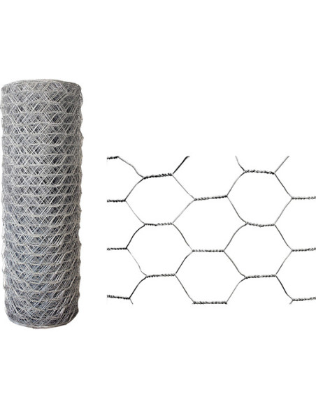 Malla Hexagonal Acero Galvanizado 16mm 50cm 50m