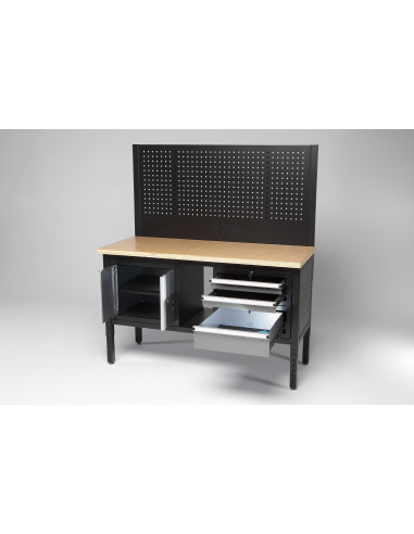 Mesa Trabajo Modular 1525mm Tres Cajones Puerta y Panel Alyco 192650