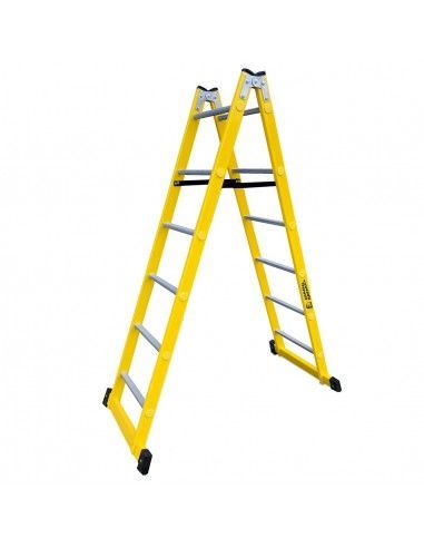 Escalera Fibra Tijera 2x9 - 2,63 Metros