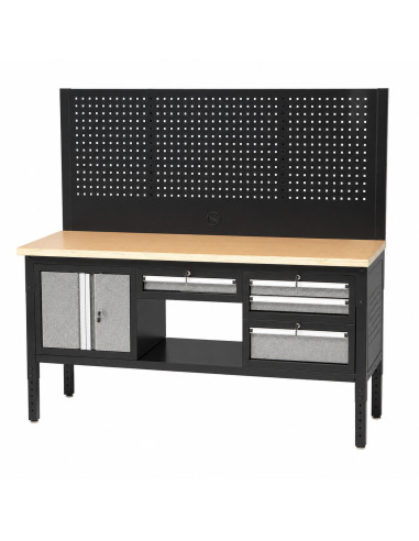 Mesa de Trabajo Modular 1830mm Cajones Doble Puerta y Panel Alyco 129656