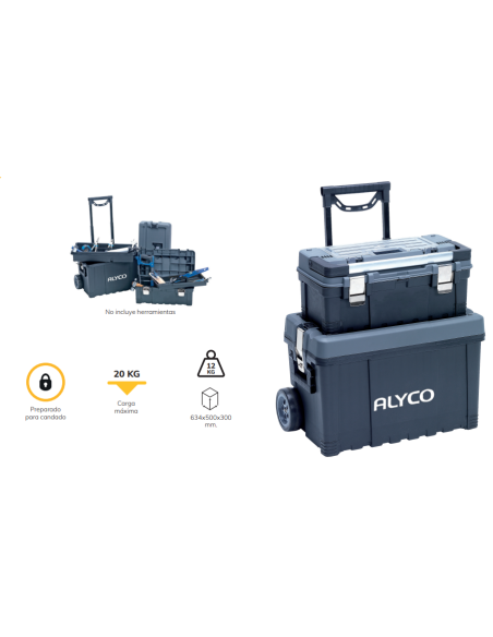 Carro para Heramientas Baúl y Caja Plástico Alyco 192796