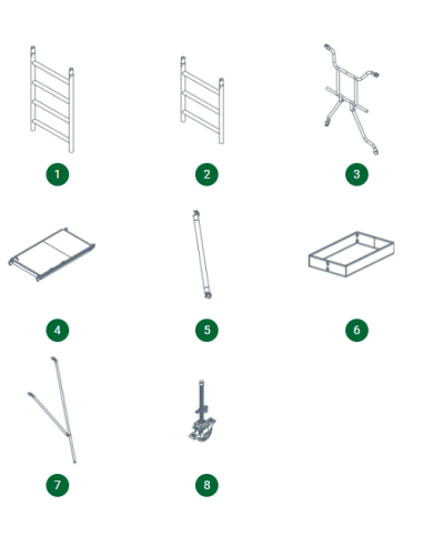 Andamio Modular Profesional DELTA 4 Metros Pack A