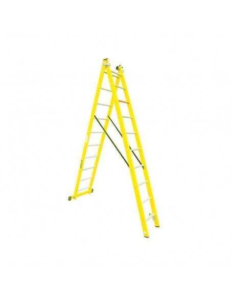 Escalera Fibra 2X11 - 3,10+3,10 Metros