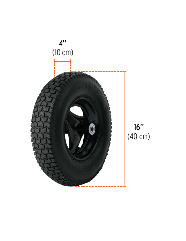 Carretilla 100 Litros Metálica - Neumática - 580 Kg - Truper