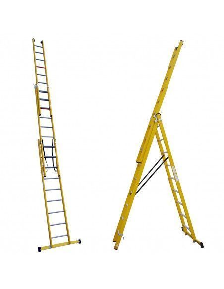 Escalera Fibra 3X7 - 2,10+2,10+2,10 Metros