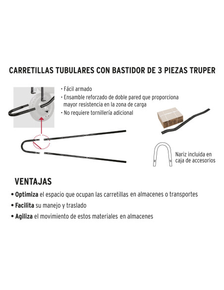 Carretilla 70 Litros Metálica - Impinchable - Truper