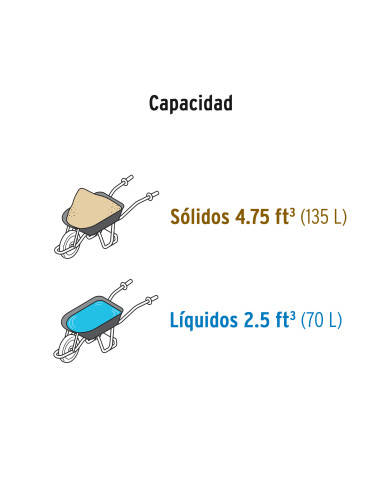 Carretilla 70 Litros Metálica - Impinchable - Truper