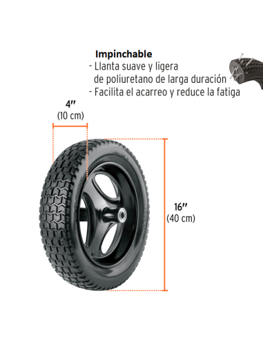 Carretilla 70 Litros Metálica - Impinchable - Truper