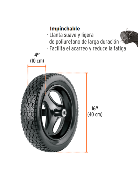 Carretilla 70 Litros Metálica - Impinchable - Truper